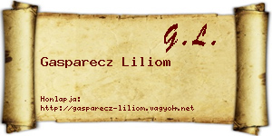Gasparecz Liliom névjegykártya